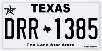 TX license plate DRR1385