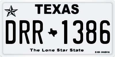 TX license plate DRR1386