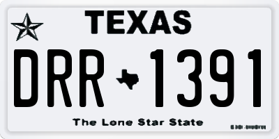 TX license plate DRR1391