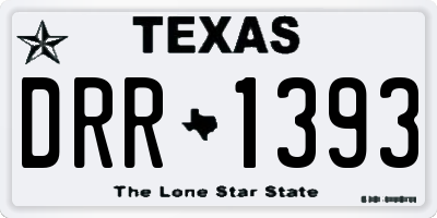 TX license plate DRR1393