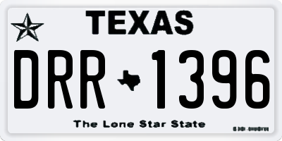 TX license plate DRR1396