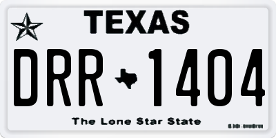 TX license plate DRR1404