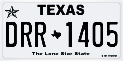 TX license plate DRR1405