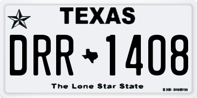 TX license plate DRR1408
