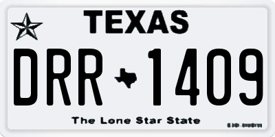 TX license plate DRR1409