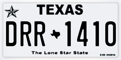 TX license plate DRR1410