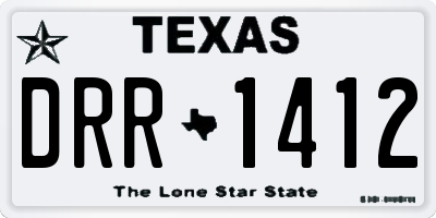TX license plate DRR1412