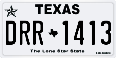 TX license plate DRR1413