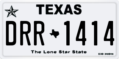TX license plate DRR1414