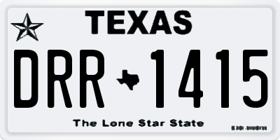TX license plate DRR1415