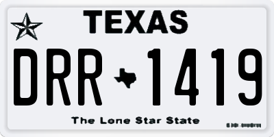 TX license plate DRR1419
