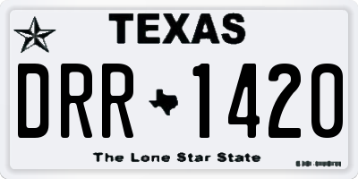 TX license plate DRR1420