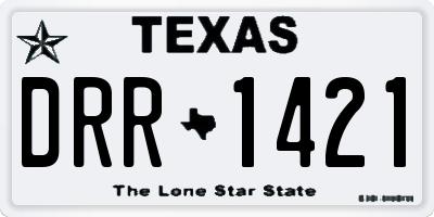 TX license plate DRR1421