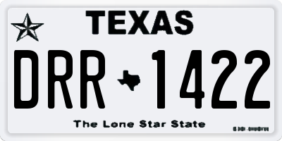TX license plate DRR1422
