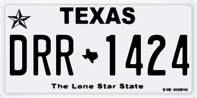 TX license plate DRR1424