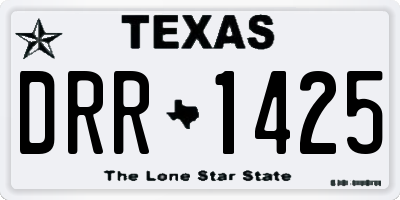 TX license plate DRR1425