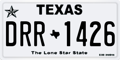 TX license plate DRR1426