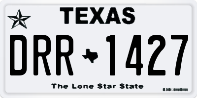 TX license plate DRR1427
