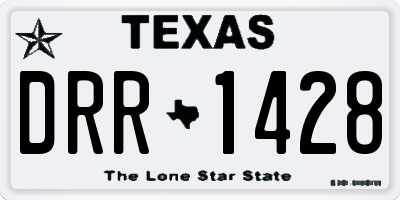 TX license plate DRR1428
