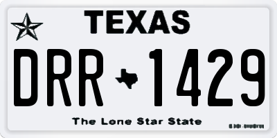 TX license plate DRR1429
