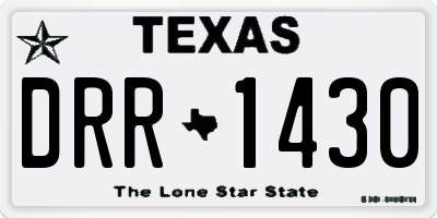 TX license plate DRR1430