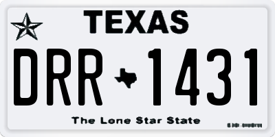 TX license plate DRR1431