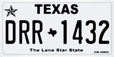 TX license plate DRR1432