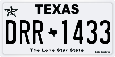 TX license plate DRR1433