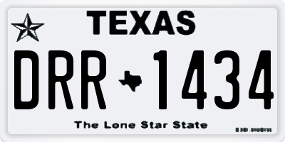 TX license plate DRR1434