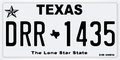 TX license plate DRR1435