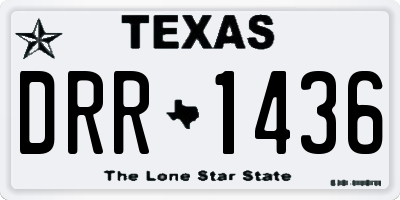 TX license plate DRR1436