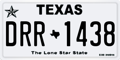 TX license plate DRR1438