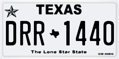 TX license plate DRR1440