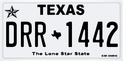 TX license plate DRR1442