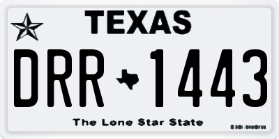 TX license plate DRR1443