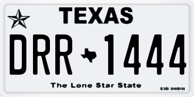 TX license plate DRR1444