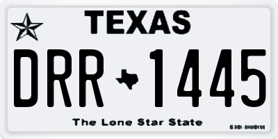 TX license plate DRR1445