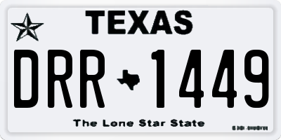 TX license plate DRR1449
