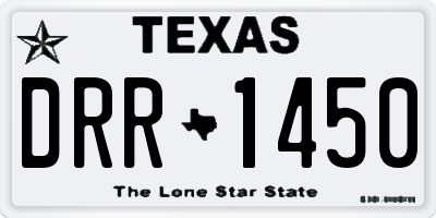 TX license plate DRR1450