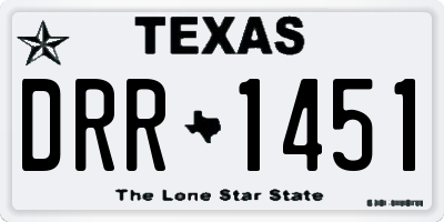 TX license plate DRR1451