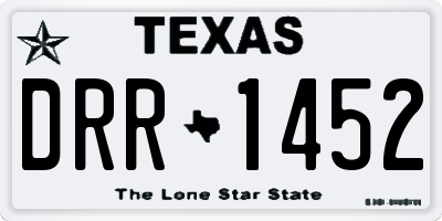 TX license plate DRR1452