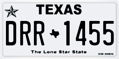 TX license plate DRR1455