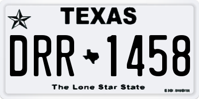 TX license plate DRR1458