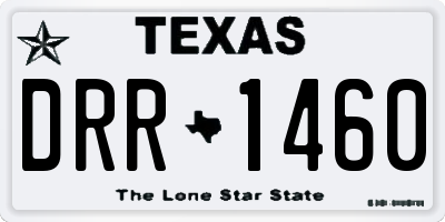 TX license plate DRR1460