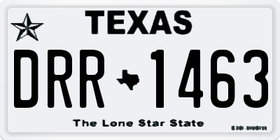 TX license plate DRR1463