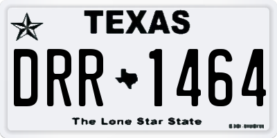 TX license plate DRR1464