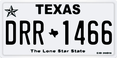 TX license plate DRR1466