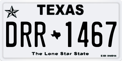 TX license plate DRR1467