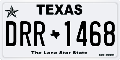 TX license plate DRR1468