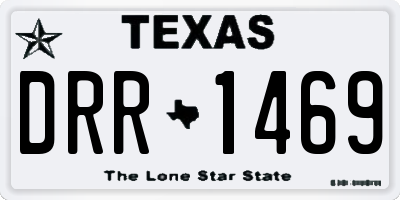 TX license plate DRR1469